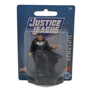 DC Comics Micro Collection Superman Black Suit Molded Mini Action Figure Display
